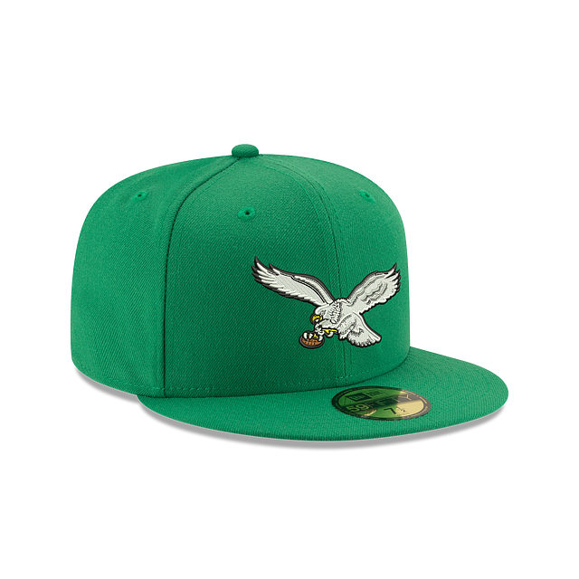 Philadelphia Eagles NFL New Era Men's Botanical Green 59Fifty Classic Logo Fitted Hat