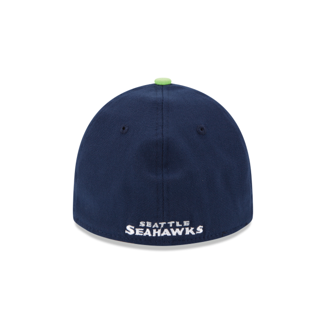 Seattle Seahawks NFL New Era Men's Oceanside Blue 39Thirty Team Classic Stretch Fit Hat