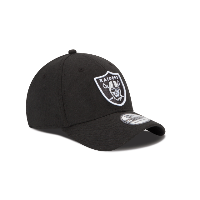 Las Vegas Raiders NFL New Era Men's Black 39Thirty Team Classic Stretch Fit Hat