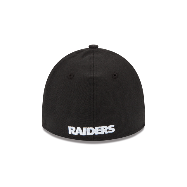 Las Vegas Raiders NFL New Era Men's Black 39Thirty Team Classic Stretch Fit Hat