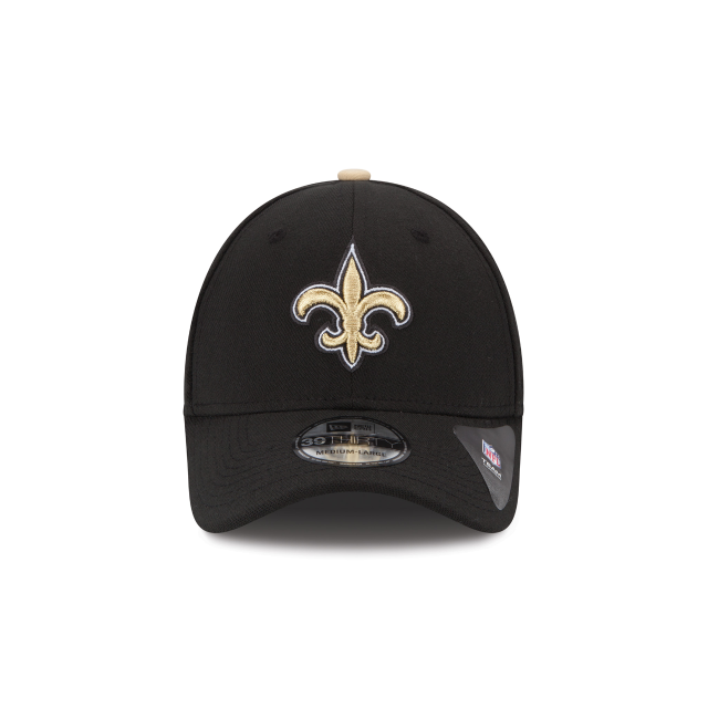 Casquette extensible classique noire 39Thirty Team New Orleans Saints NFL New Era pour hommes