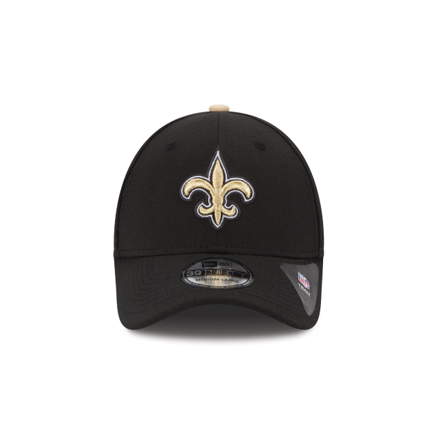 New Orleans Saints NFL New Era Men's Black 39Thirty Team Classic Stretch Fit Hat