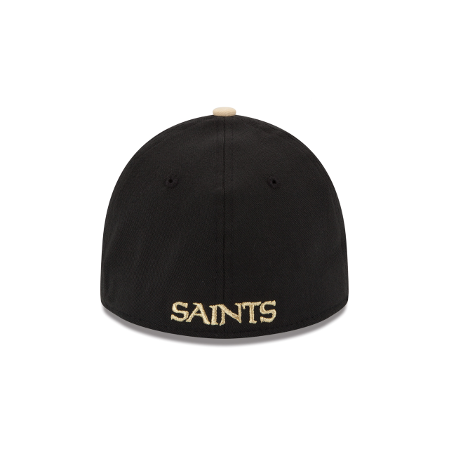 Casquette extensible classique noire 39Thirty Team New Orleans Saints NFL New Era pour hommes