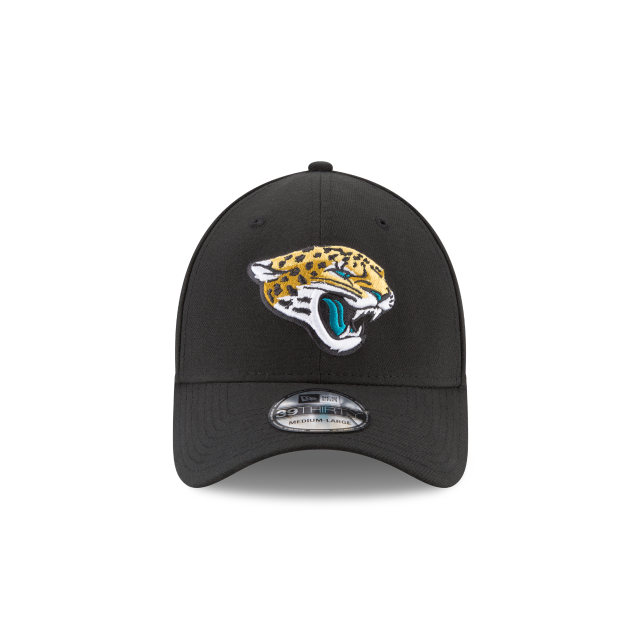 Jacksonville Jaguars NFL New Era Men's Black 39Thirty Team Classic Stretch Fit Hat