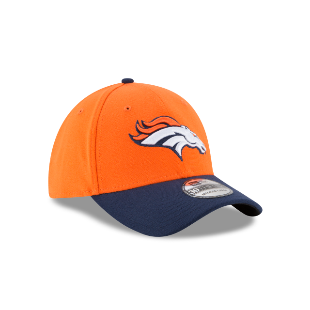 Denver Broncos NFL New Era Men's Orange Navy 39Thirty Team Classic Stretch Fit Hat