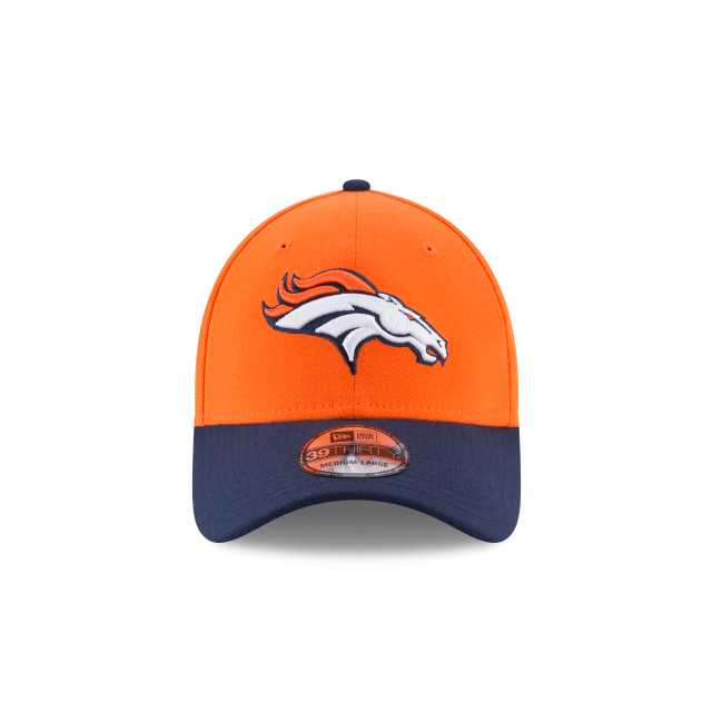 Denver Broncos NFL New Era Men's Orange Navy 39Thirty Team Classic Stretch Fit Hat