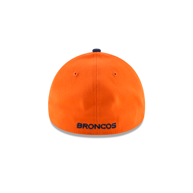 Denver Broncos NFL New Era Men's Orange Navy 39Thirty Team Classic Stretch Fit Hat