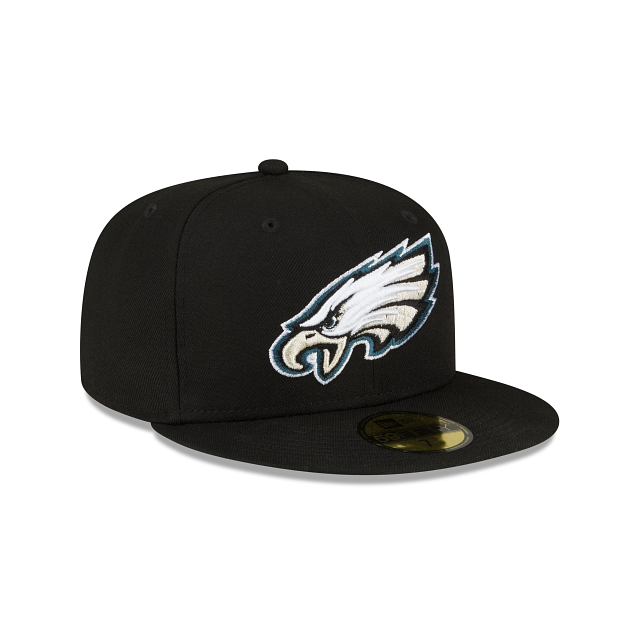 Philadelphia Eagles NFL New Era Casquette ajustée noire 59Fifty Team Basic pour hommes