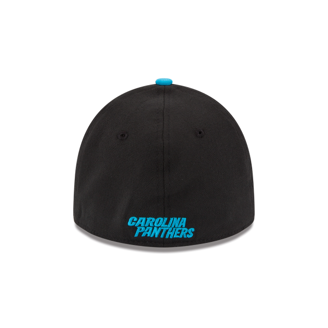 Carolina Panthers NFL New Era Men's Black Teal 39Thirty Team Classic Stretch Fit Hat