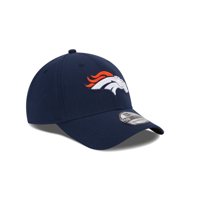 Denver Broncos NFL New Era Casquette extensible classique bleu océan 39Thirty Team pour hommes