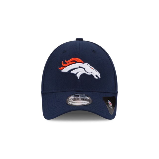 Denver Broncos NFL New Era Casquette extensible classique bleu océan 39Thirty Team pour hommes