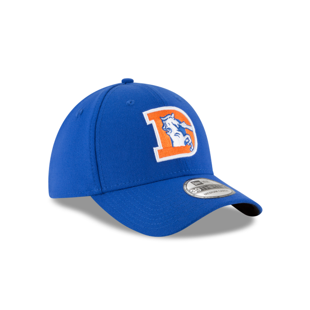 Denver Broncos NFL New Era Royal 39Thirty Casquette extensible avec logo classique pour homme