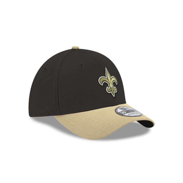 Casquette extensible classique New Orleans Saints NFL New Era pour hommes, noir/or 39Thirty Team