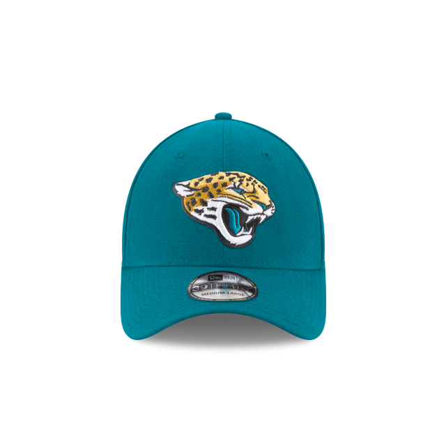 Jacksonville Jaguars NFL New Era Men's Teal 39Thirty Team Classic Stretch Fit Hat