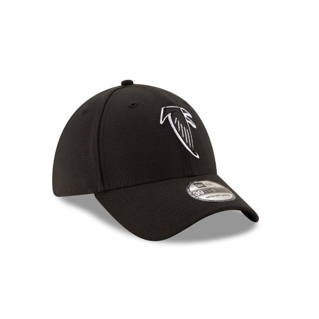 Atlanta Falcons NFL New Era Men's Black/White 39Thirty Team Classic Stretch Fit Hat