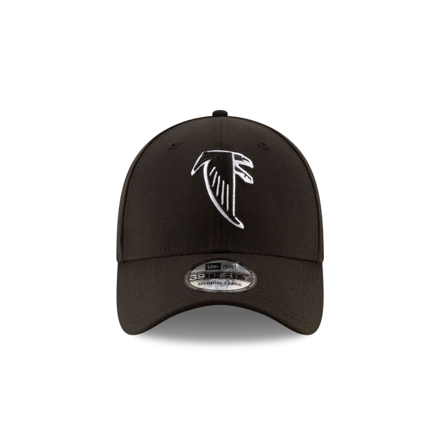 Atlanta Falcons NFL New Era Men's Black/White 39Thirty Team Classic Stretch Fit Hat