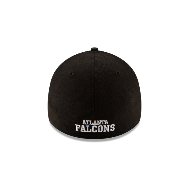 Atlanta Falcons NFL New Era Casquette extensible classique 39Thirty Team pour hommes, noir/blanc