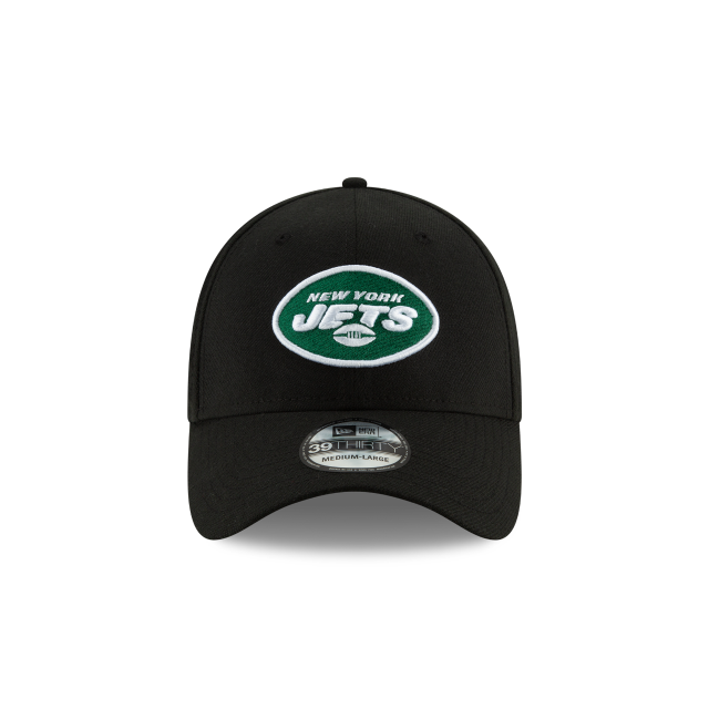 New York Jets NFL New Era Men's Black 39Thirty Team Classic Stretch Fit Hat