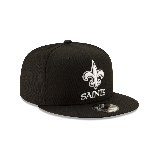 New Orleans Saints NFL New Era Men's Black White 9Fifty Basic Snapback