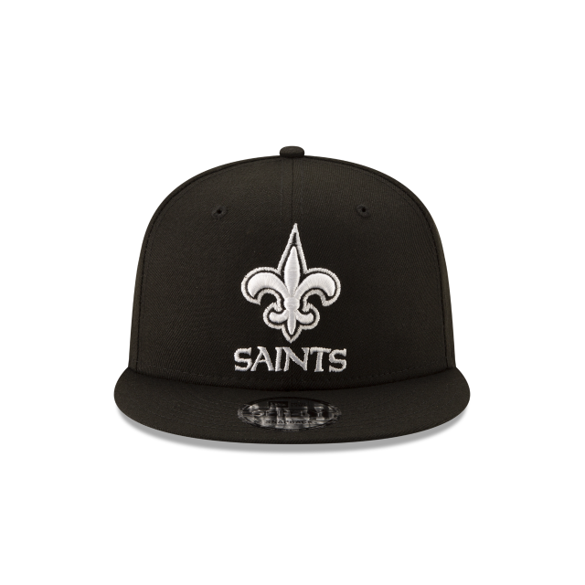 New Orleans Saints NFL New Era Men's Black White 9Fifty Basic Snapback