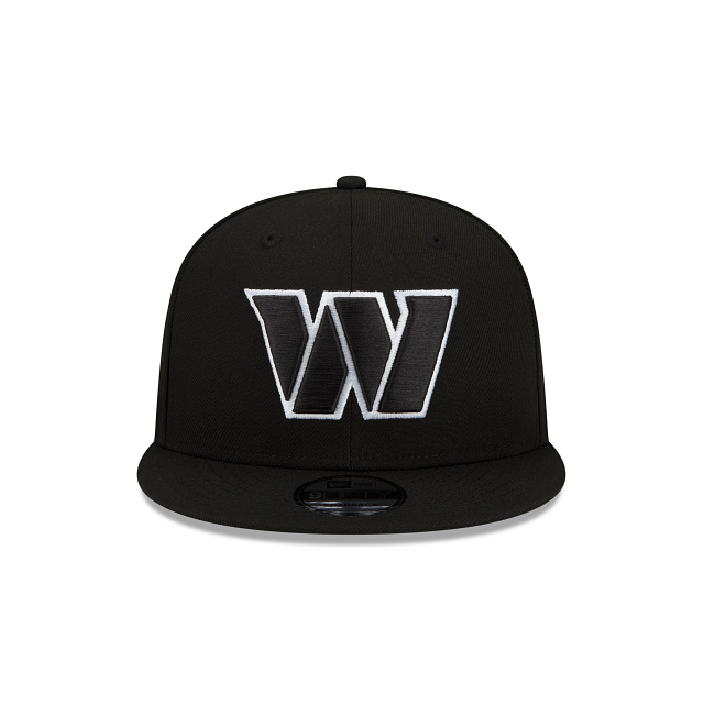 Washington Commander NFL New Era pour hommes, noir et blanc, 9Fifty Basic Snapback