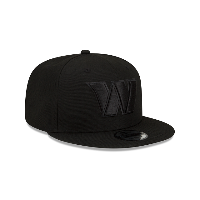 Washington Commander NFL New Era Snapback de base noir sur noir 9Fifty pour hommes