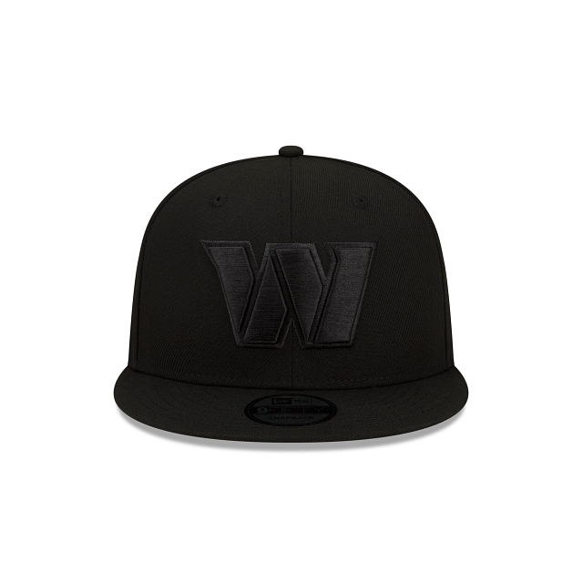 Washington Commander NFL New Era Snapback de base noir sur noir 9Fifty pour hommes