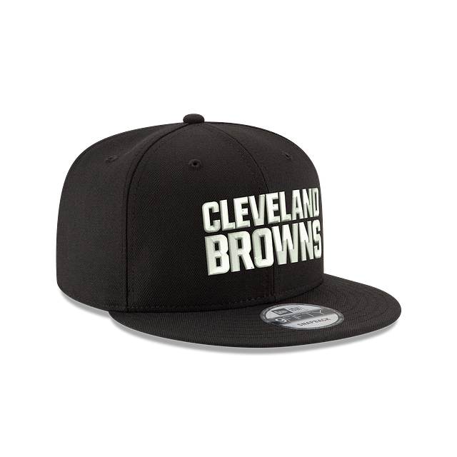 Cleveland Browns NFL New Era pour hommes, noir et blanc, 9Fifty Basic Snapback