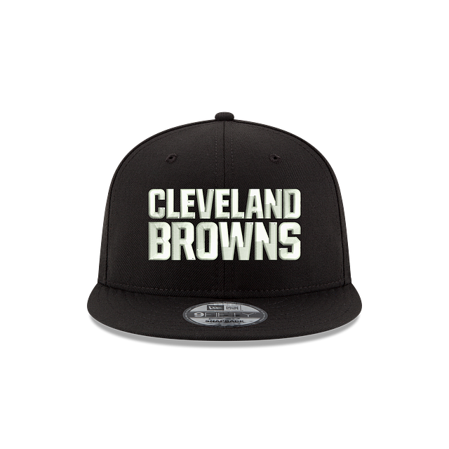 Cleveland Browns NFL New Era pour hommes, noir et blanc, 9Fifty Basic Snapback