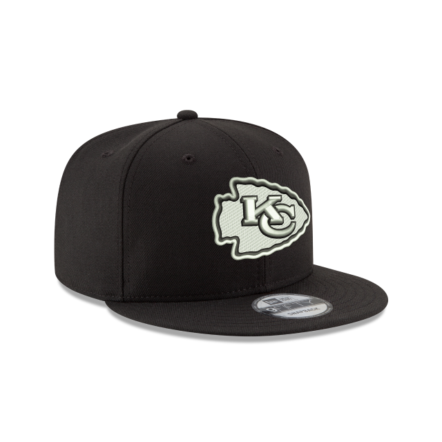 Kansas City Chiefs NFL New Era Men's Black White 9Fifty Basic Snapback