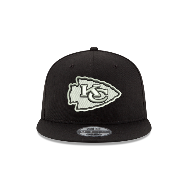 Kansas City Chiefs NFL New Era Men's Black White 9Fifty Basic Snapback