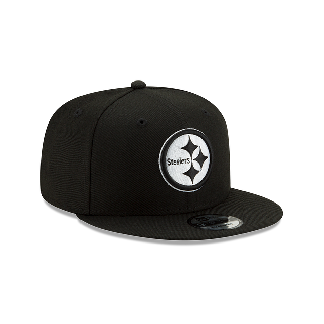 Pittsburgh Steelers NFL New Era Men's Black White 9Fifty Basic Snapback