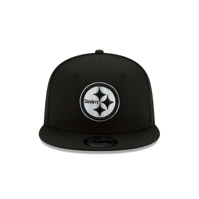 Pittsburgh Steelers NFL New Era Men's Black White 9Fifty Basic Snapback