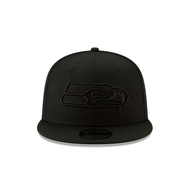 Seattle Seahawks NFL New Era Men's Black On Black 9Fifty Basic Snapback