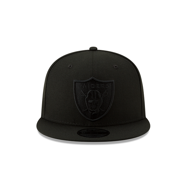 Las Vegas Raiders NFL New Era Men's Black On Black 9Fifty Basic Snapback