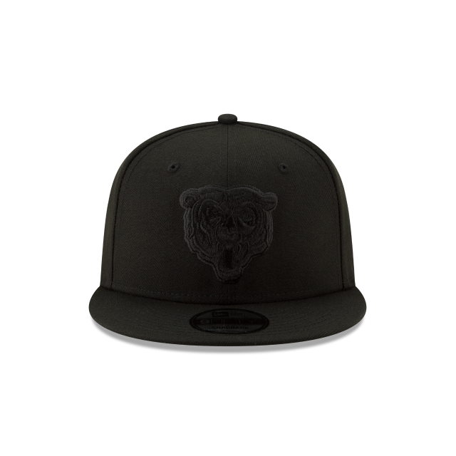 Chicago Bears NFL New Era Men's Black On Black 9Fifty Head Logo Basic Snapback