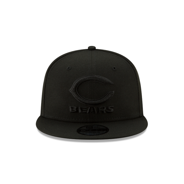 Chicago Bears NFL New Era pour hommes, noir sur noir 9Fifty Basic Snapback