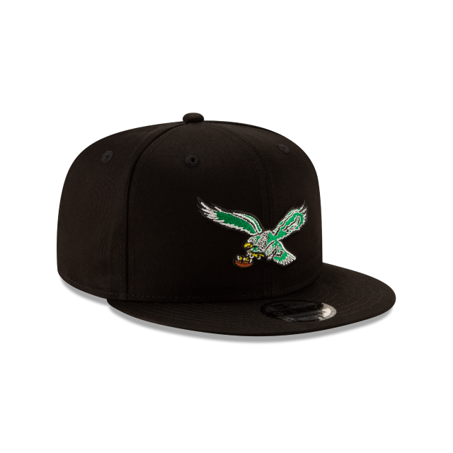 Philadelphia Eagles NFL New Era Snapback de base noir 9Fifty Classic Logo pour hommes