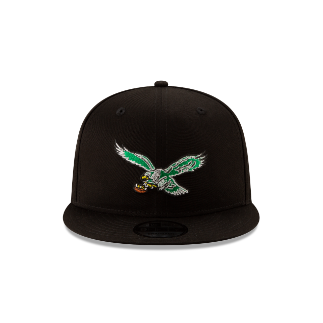 Philadelphia Eagles NFL New Era Snapback de base noir 9Fifty Classic Logo pour hommes