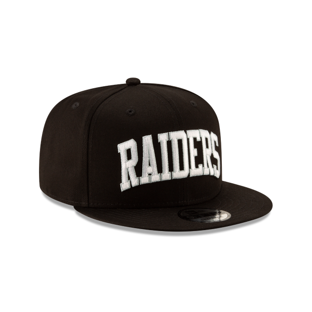 Oakland Raiders NFL New Era Casquette Snapback 9Fifty Arched Basic noire pour hommes