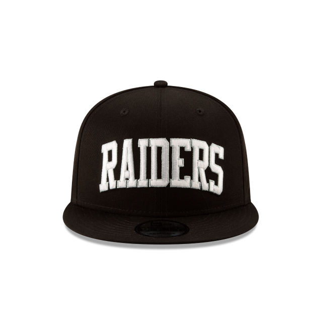 Oakland Raiders NFL New Era Casquette Snapback 9Fifty Arched Basic noire pour hommes