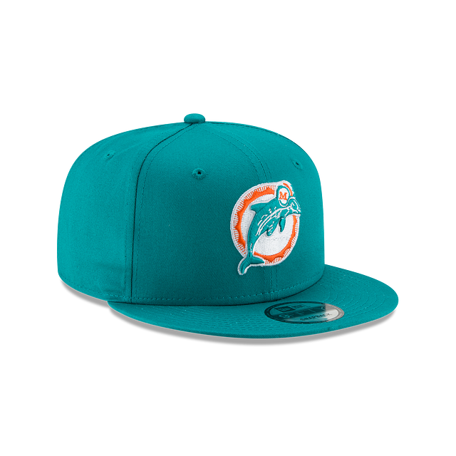 Miami Dolphins NFL New Era Teal Breeze 9Fifty Classic Logo Basic Snapback pour hommes