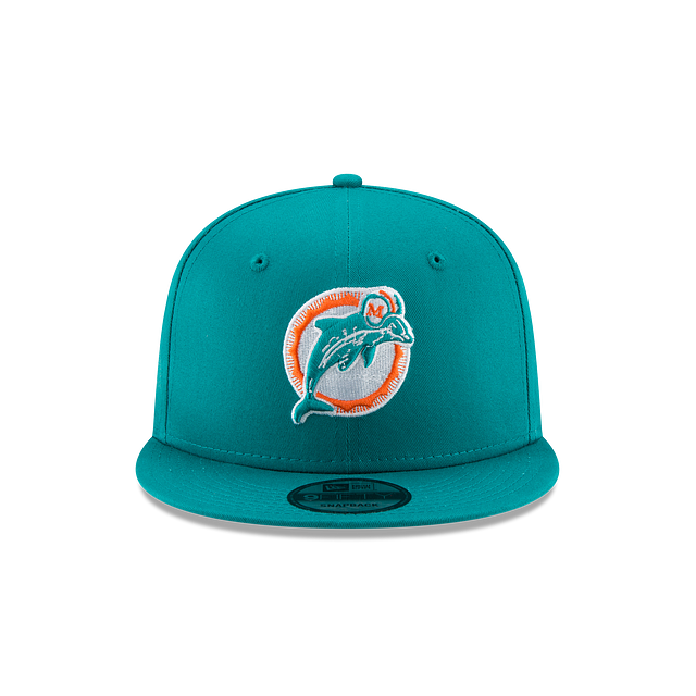 Miami Dolphins NFL New Era Teal Breeze 9Fifty Classic Logo Basic Snapback pour hommes