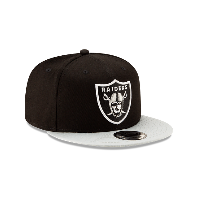 Las Vegas Raiders NFL New Era Men's Black/Grey 9Fifty 2 Tone Basic Snapback