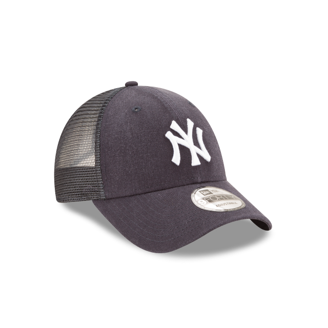 New York Yankees MLB New Era Casquette réglable de camionneur bleu marine avec logo principal 9Forty pour hommes