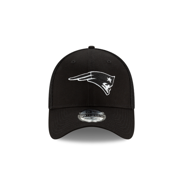 New England Patriots NFL New Era Casquette noire/blanche 39Thirty Neo Stretch Fit pour hommes