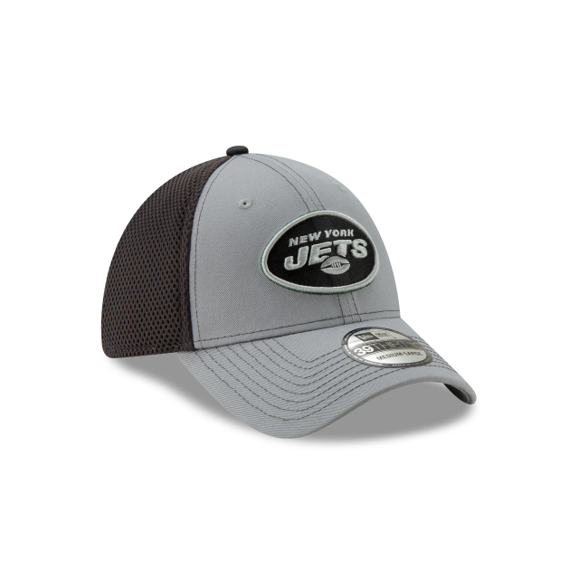 New York Jets NFL New Era Casquette extensible grise 39Thirty Greyed Out Neo 2 pour hommes