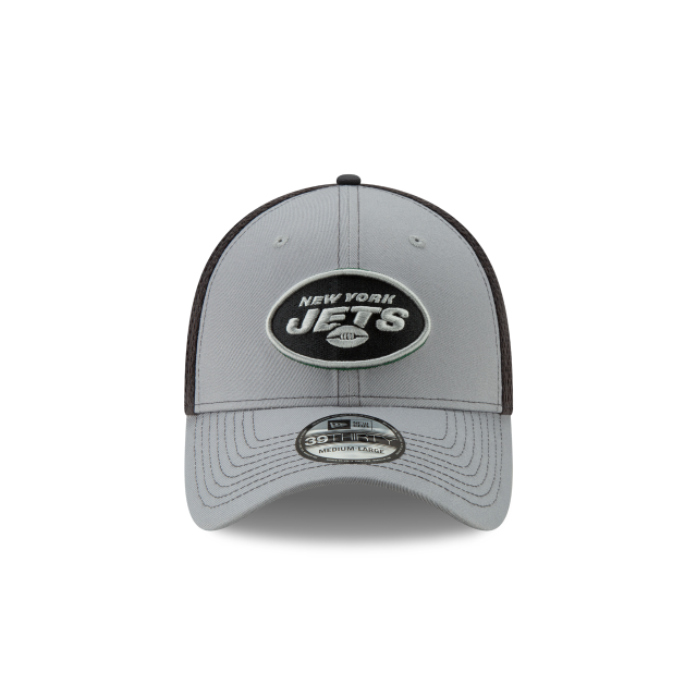 New York Jets NFL New Era Casquette extensible grise 39Thirty Greyed Out Neo 2 pour hommes