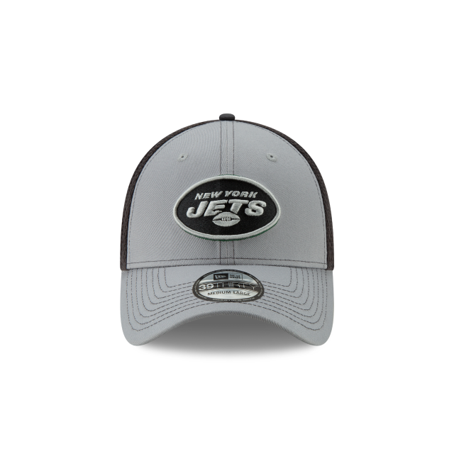 New York Jets NFL New Era Men's Grey 39Thirty Grayed Out Neo 2 Stretch Fit Hat