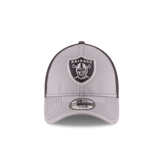 Las Vegas Raiders NFL New Era Men's Grey 39Thirty Grayed Out Neo 2 Stretch Fit Hat